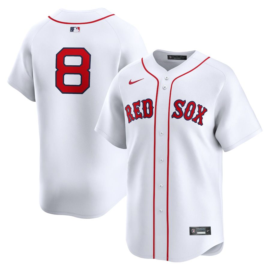 Men Boston Red Sox #8 Carl Yastrzemski Nike White Home Limited Player MLB Jersey